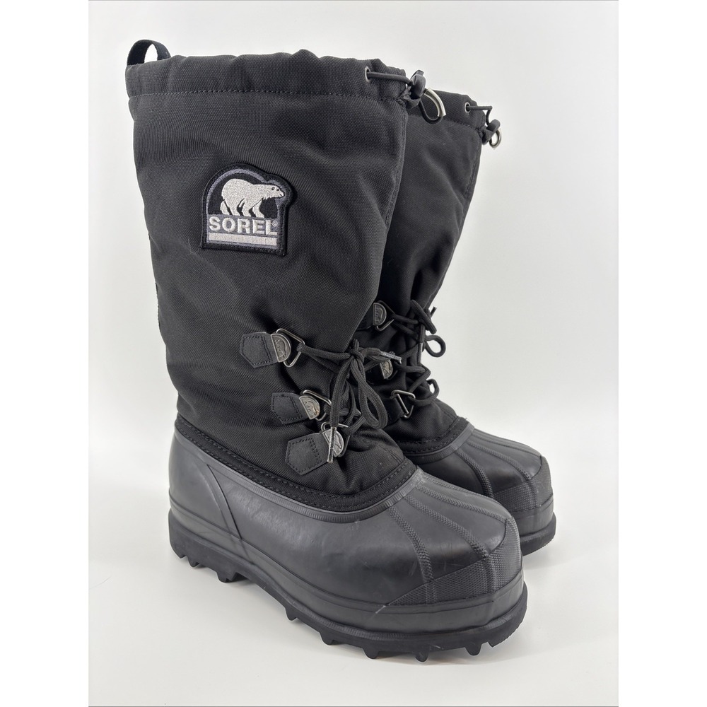 Sorel Glacier Mens NM1042-010‎ Extreme Black Snow Boots Men's Size 8
